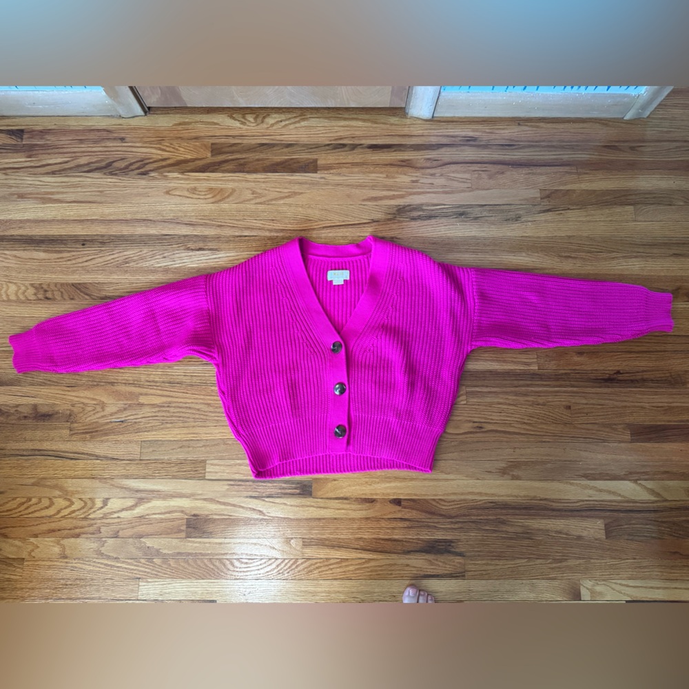 Anthropologie Maeve Fuchsia Knit Sweater
